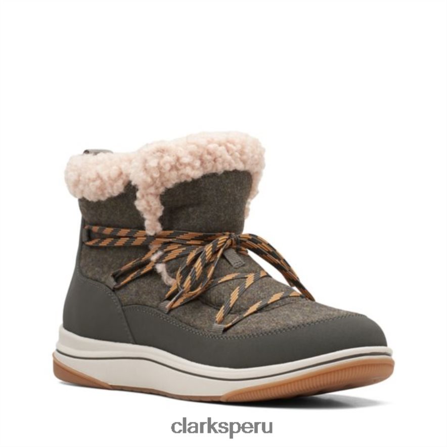 Combi oliva oscuro Clarks Breeze Glacier Combi oliva oscuro unisexo Clarks 40N4LX6280 combinación oliva oscuro