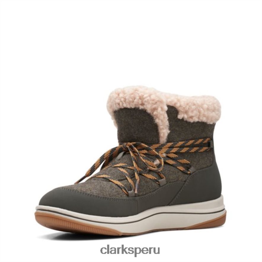 Combi oliva oscuro Clarks Breeze Glacier Combi oliva oscuro unisexo Clarks 40N4LX6280 combinación oliva oscuro