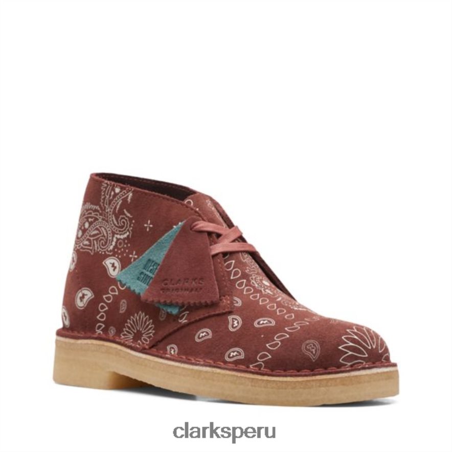 bota del desierto ladrillo paisley ladrillo paisley clarks unisexo Clarks 40N4LX5350 paisley de ladrillo