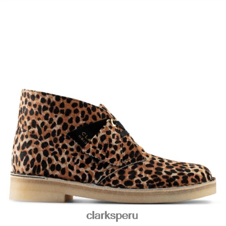 bota desierto con estampado de leopardo po ny estampado de leopardo po ny clarks unisexo Clarks 40N4LX6462 poni con estampado de leopardo