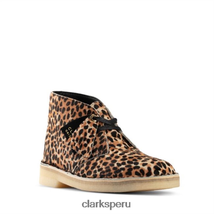 bota desierto con estampado de leopardo po ny estampado de leopardo po ny clarks unisexo Clarks 40N4LX6462 poni con estampado de leopardo