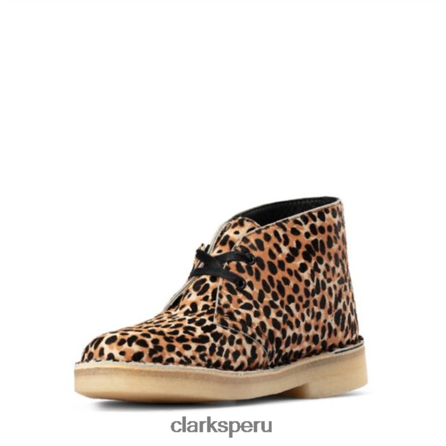 bota desierto con estampado de leopardo po ny estampado de leopardo po ny clarks unisexo Clarks 40N4LX6462 poni con estampado de leopardo