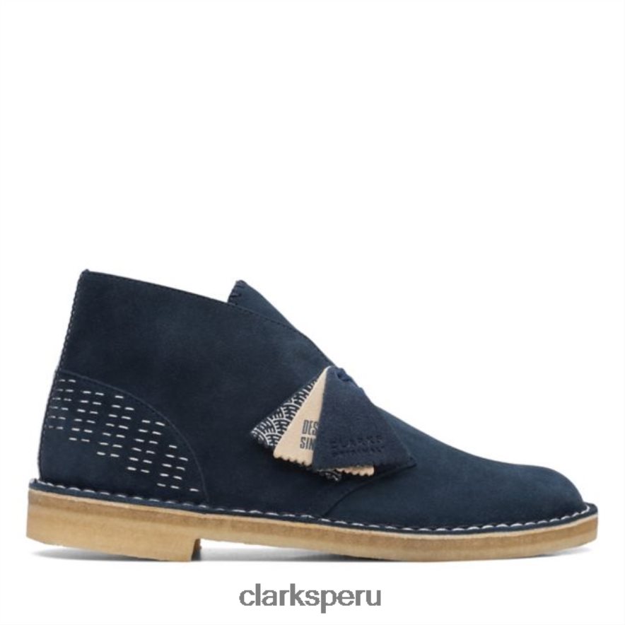botas clarks desert sashiko azul marino sashiko azul marino unisexo Clarks 40N4LX6610 sashiko azul marino