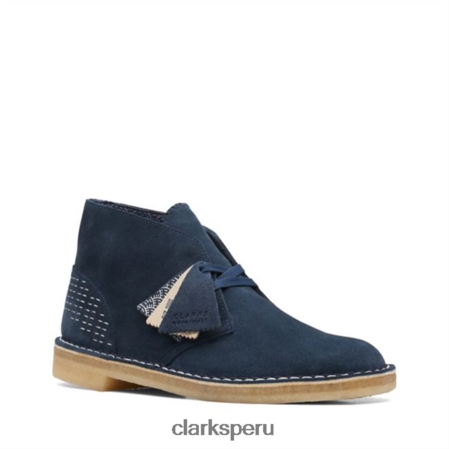 botas clarks desert sashiko azul marino sashiko azul marino unisexo Clarks 40N4LX6610 sashiko azul marino