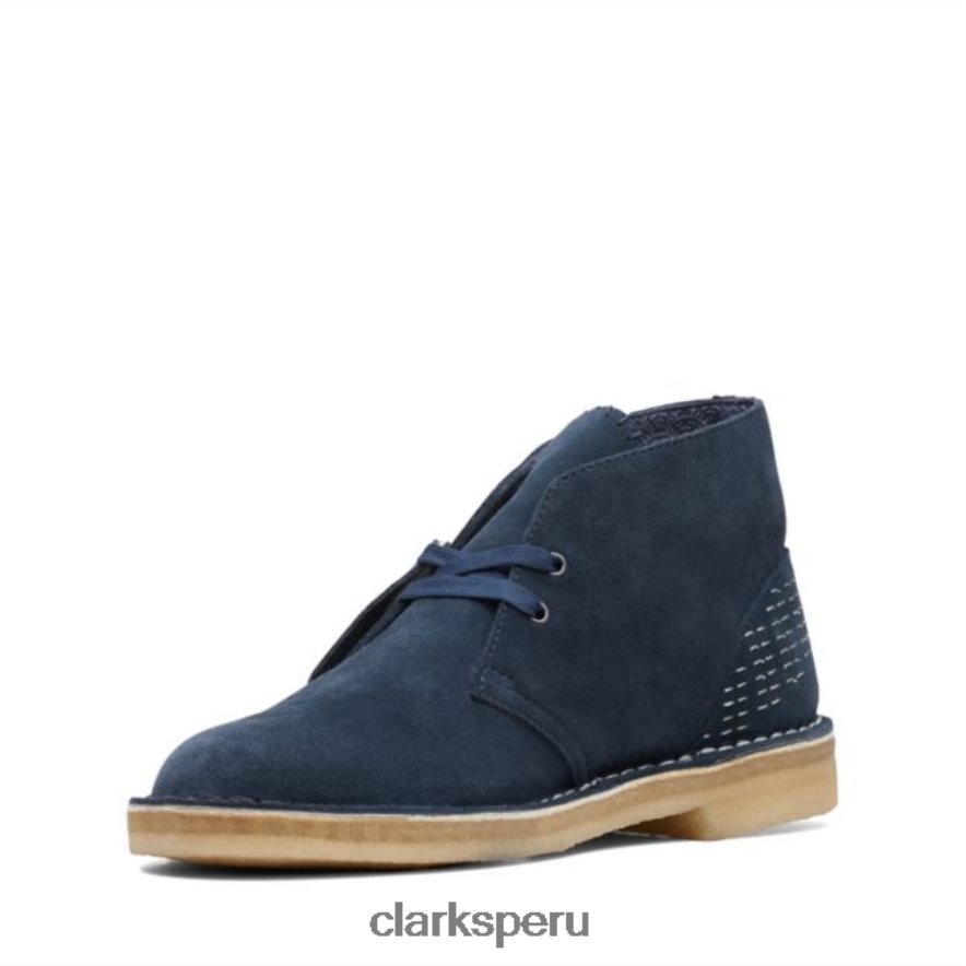 botas clarks desert sashiko azul marino sashiko azul marino unisexo Clarks 40N4LX6610 sashiko azul marino