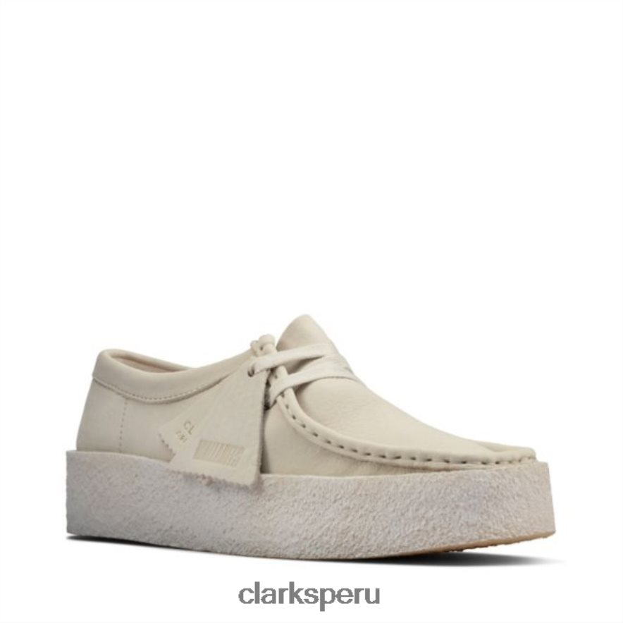 taza wallabee de nubuck blanco clarks de nubuck blanco unisexo Clarks 40N4LX6180 nubuck blanco