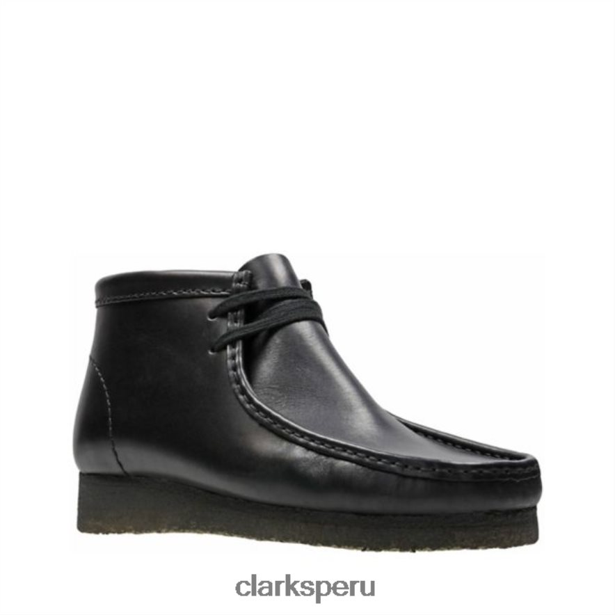 Bota clarks wallabee de cuero negro cuero negro unisexo Clarks 40N4LX5707 cuero negro