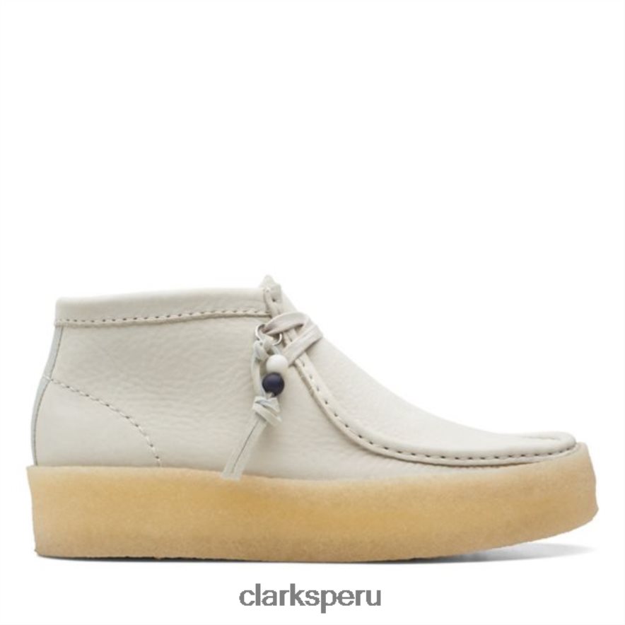 Bota de copa wallabee nobuck blanco clarks nobuck blanco unisexo Clarks 40N4LX6061 nubuck blanco