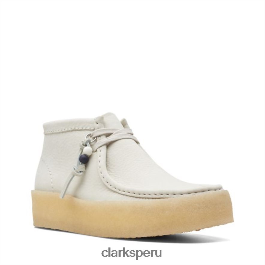 Bota de copa wallabee nobuck blanco clarks nobuck blanco unisexo Clarks 40N4LX6061 nubuck blanco
