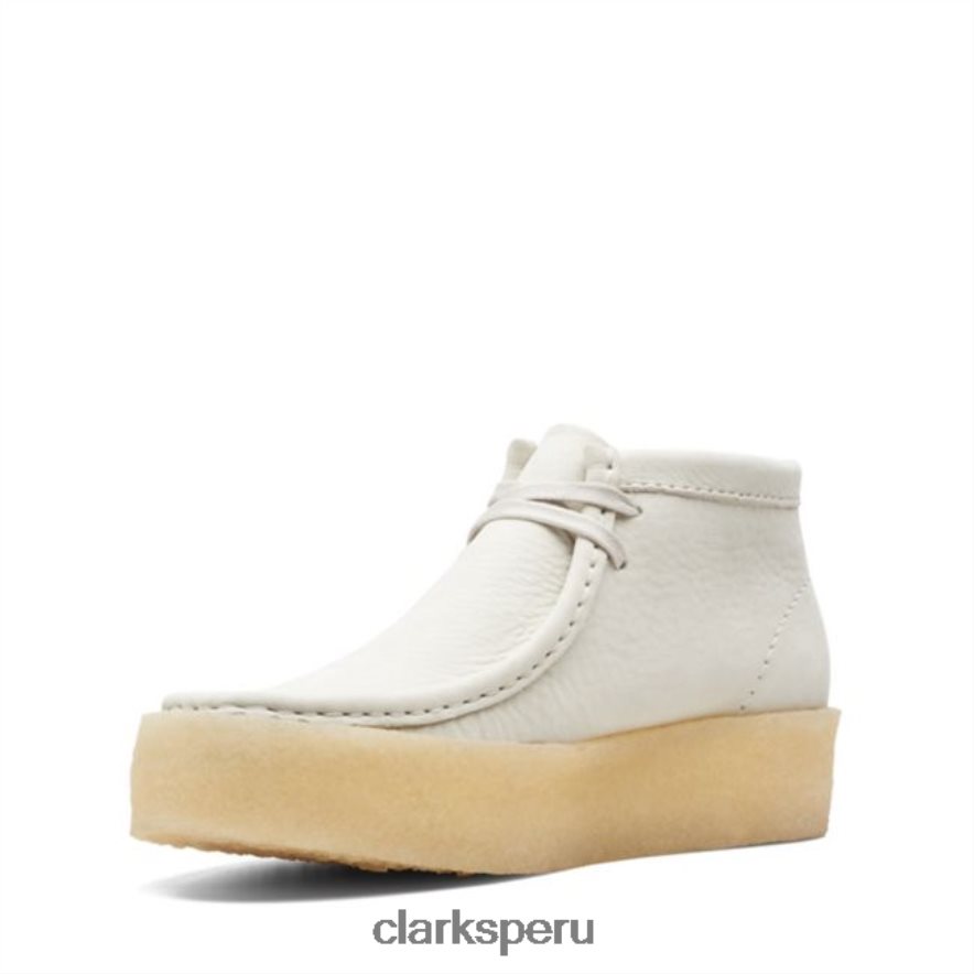 Bota de copa wallabee nobuck blanco clarks nobuck blanco unisexo Clarks 40N4LX6061 nubuck blanco