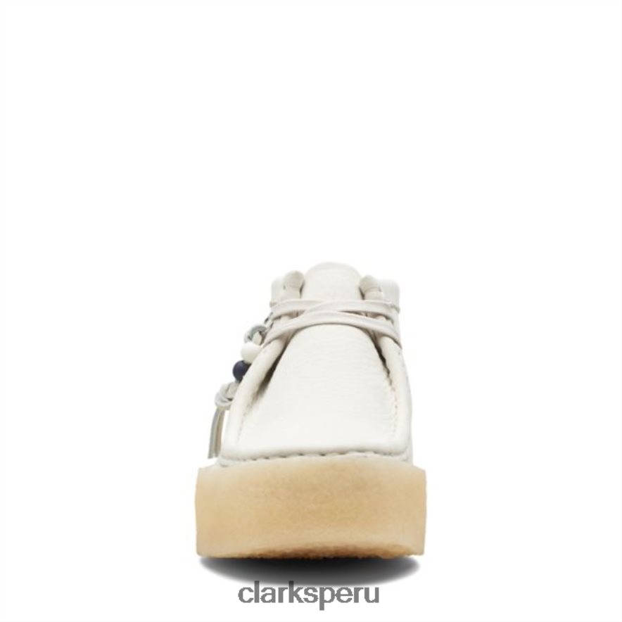 Bota wallabee de nobuck blanco clarks de nobuck blanco unisexo Clarks 40N4LX5348 nubuck blanco