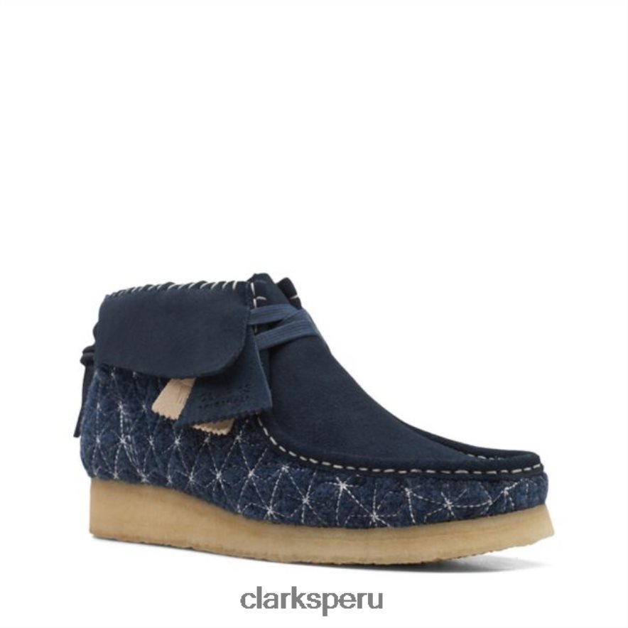 bota clarks wallabee sashiko azul marino sashiko azul marino unisexo Clarks 40N4LX5339 sashiko azul marino