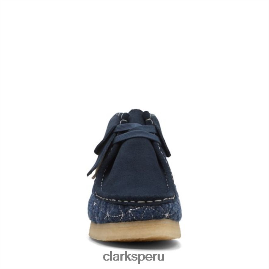botas clarks wallabee azul marino sashiko unisexo Clarks 40N4LX6059 sashiko azul marino