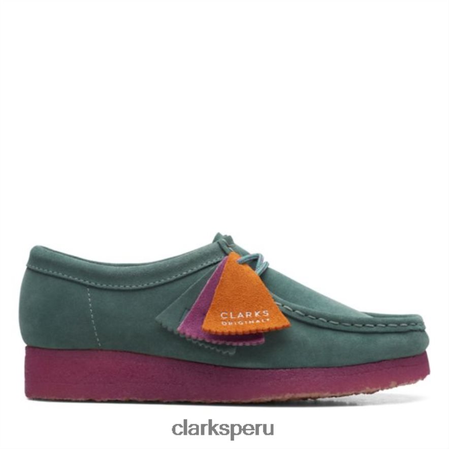 wallabee combi verde azulado clarks combi verde azulado unisexo Clarks 40N4LX6037 combinación verde azulado