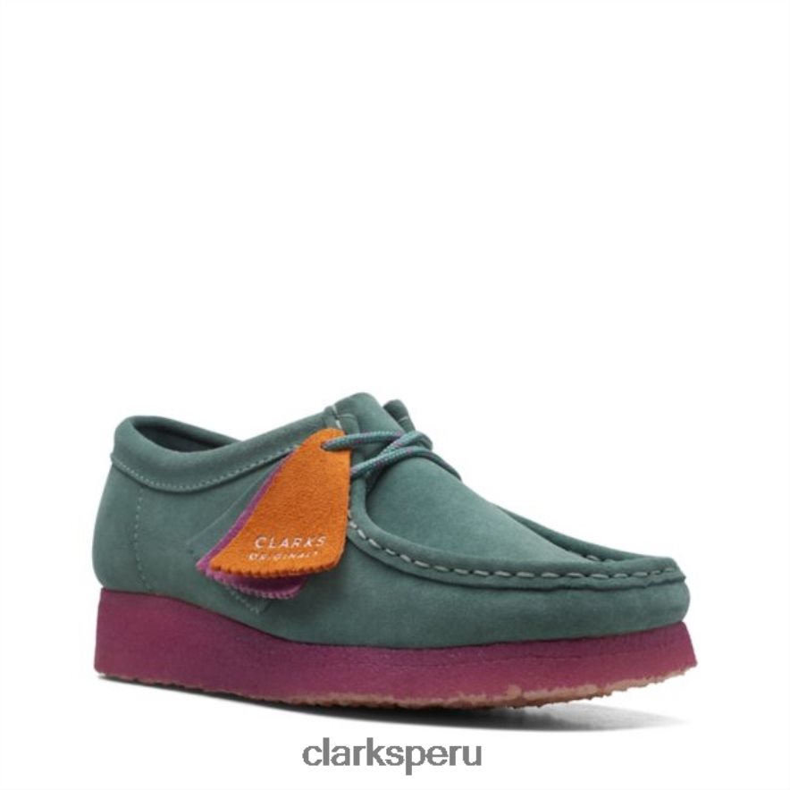 wallabee combi verde azulado clarks combi verde azulado unisexo Clarks 40N4LX6037 combinación verde azulado