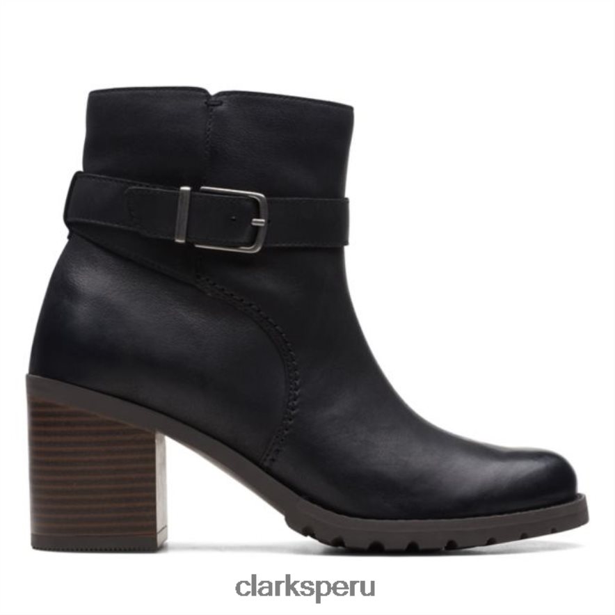 Clarkwell Hall de cuero negro Clarks de cuero negro unisexo Clarks 40N4LX6220 cuero negro