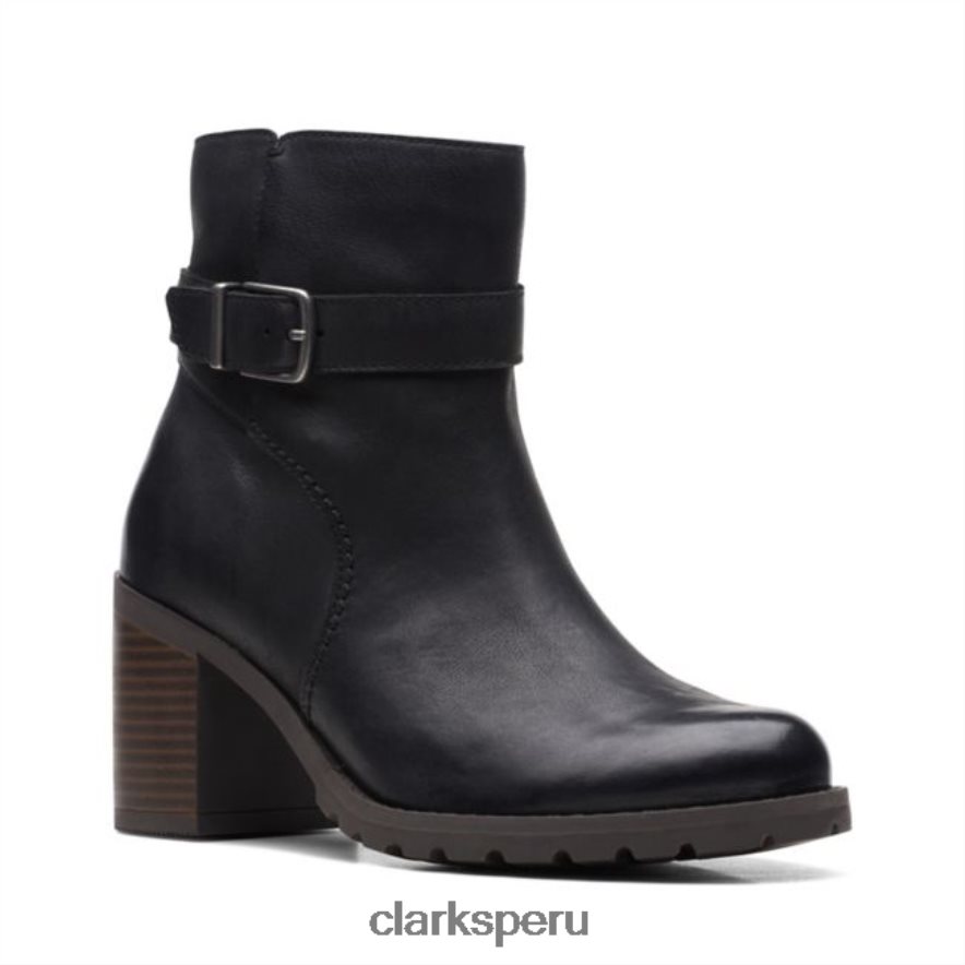 Clarkwell Hall de cuero negro Clarks de cuero negro unisexo Clarks 40N4LX6220 cuero negro