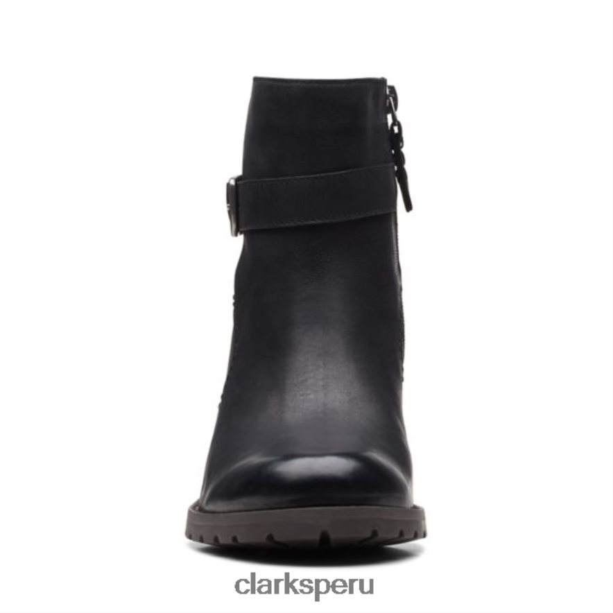Clarkwell Hall de cuero negro Clarks de cuero negro unisexo Clarks 40N4LX6220 cuero negro
