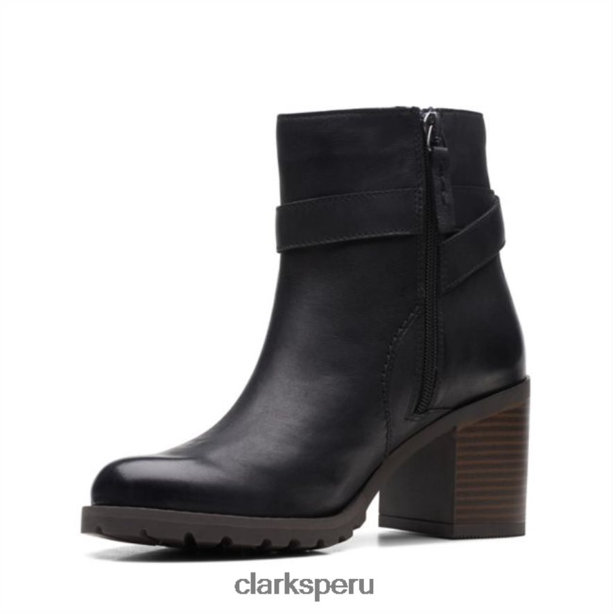 Clarkwell Hall de cuero negro Clarks de cuero negro unisexo Clarks 40N4LX6220 cuero negro