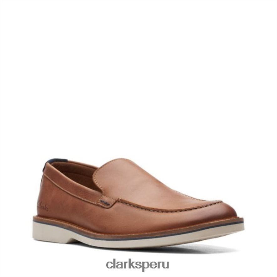 clarks atticus lt edge cuero tostado oscuro cuero tostado oscuro unisexo Clarks 40N4LX5570 cuero bronceado oscuro