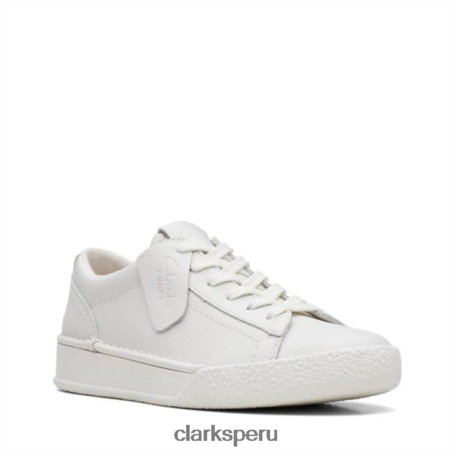 clarks craft cup walk cuero blanco cuero blanco unisexo Clarks 40N4LX5074 cuero blanco