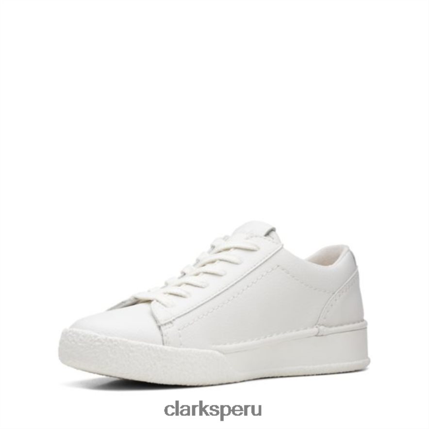 clarks craft cup walk cuero blanco cuero blanco unisexo Clarks 40N4LX5074 cuero blanco