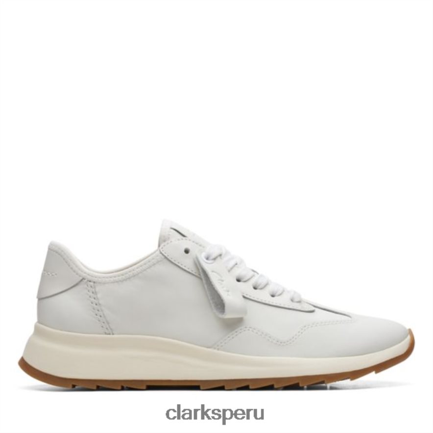 clarks de cuero blanco roto dash lite lo unisexo Clarks 40N4LX6084 cuero blanco roto