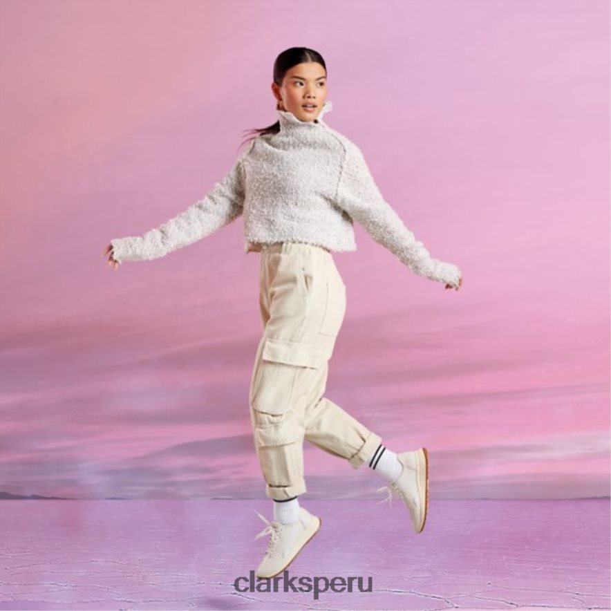 clarks de cuero blanco roto dash lite lo unisexo Clarks 40N4LX6084 cuero blanco roto