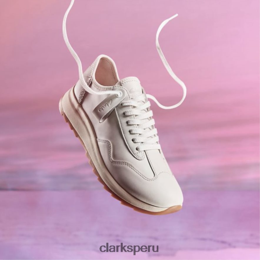 clarks de cuero blanco roto dash lite lo unisexo Clarks 40N4LX6084 cuero blanco roto