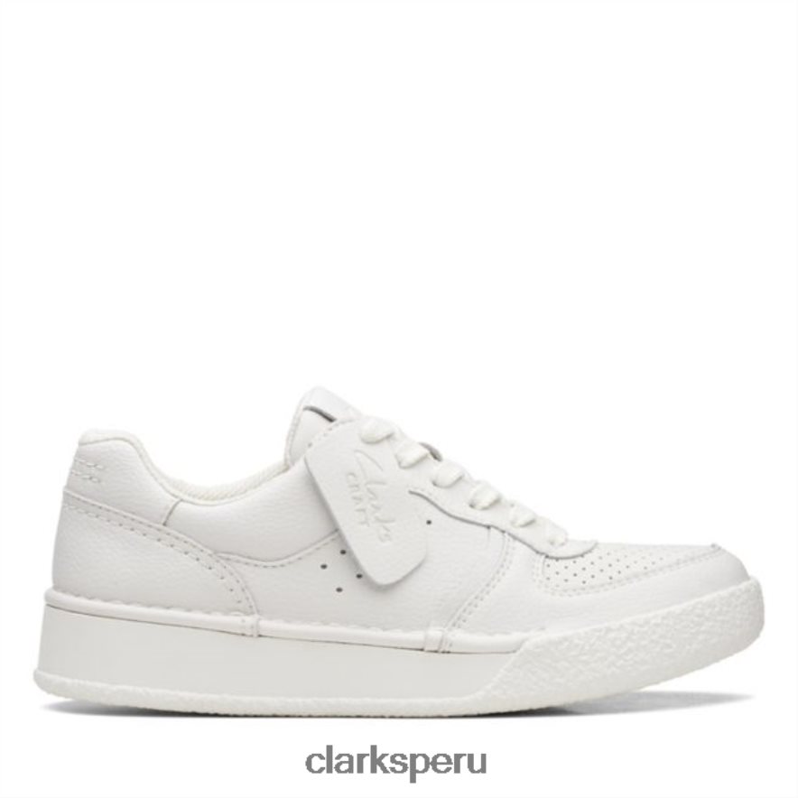 corte de copa artesanal de cuero blanco clarks de cuero blanco unisexo Clarks 40N4LX5140 cuero blanco