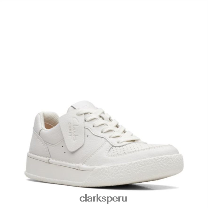 corte de copa artesanal de cuero blanco clarks de cuero blanco unisexo Clarks 40N4LX5140 cuero blanco