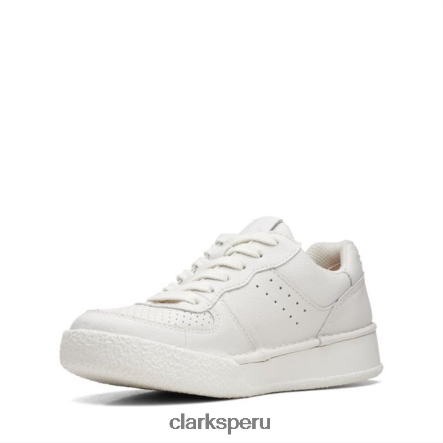 corte de copa artesanal de cuero blanco clarks de cuero blanco unisexo Clarks 40N4LX5140 cuero blanco