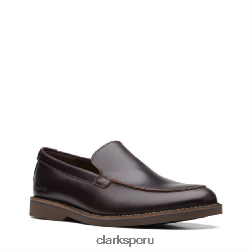 cuero marrón medio clarks atticus lt edge cuero marrón medio unisexo Clarks 40N4LX5592 cuero marrón medio