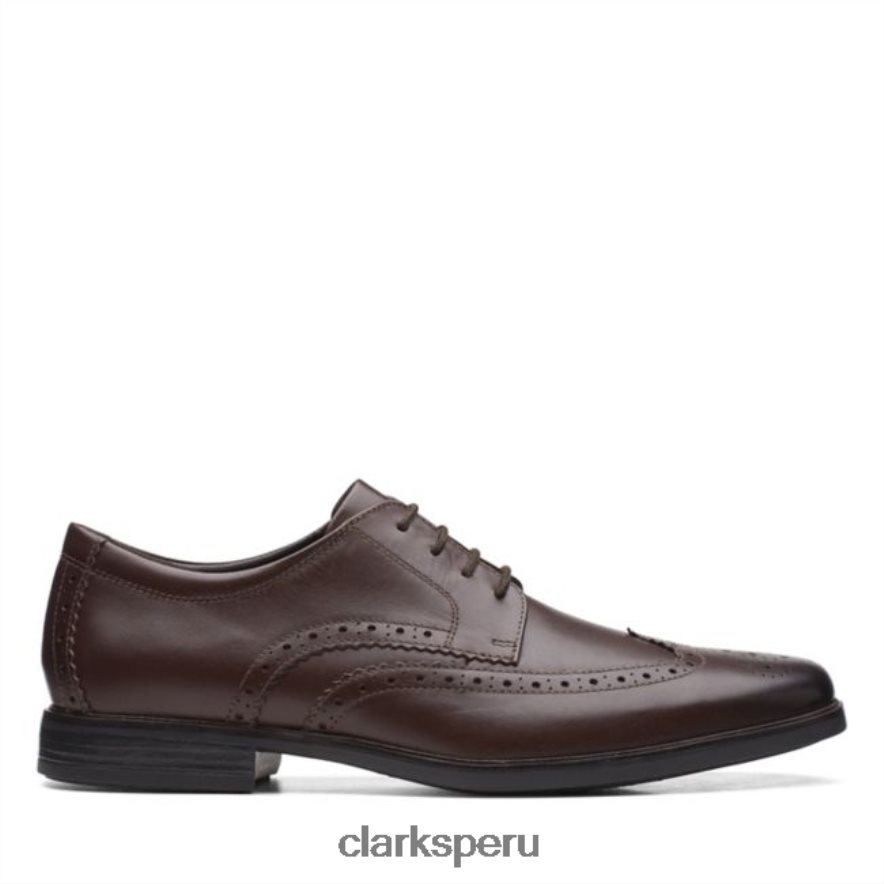 cuero marrón oscuro clarks howard wing cuero marrón oscuro unisexo Clarks 40N4LX5523 cuero marrón oscuro