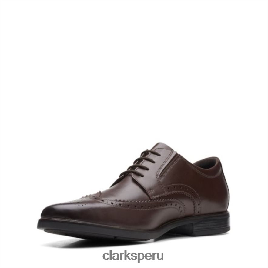 cuero marrón oscuro clarks howard wing cuero marrón oscuro unisexo Clarks 40N4LX5523 cuero marrón oscuro