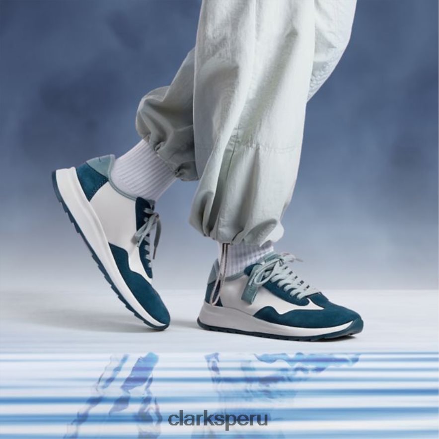 dash lite lo teal combi clarks teal combi unisexo Clarks 40N4LX6087 combinación verde azulado