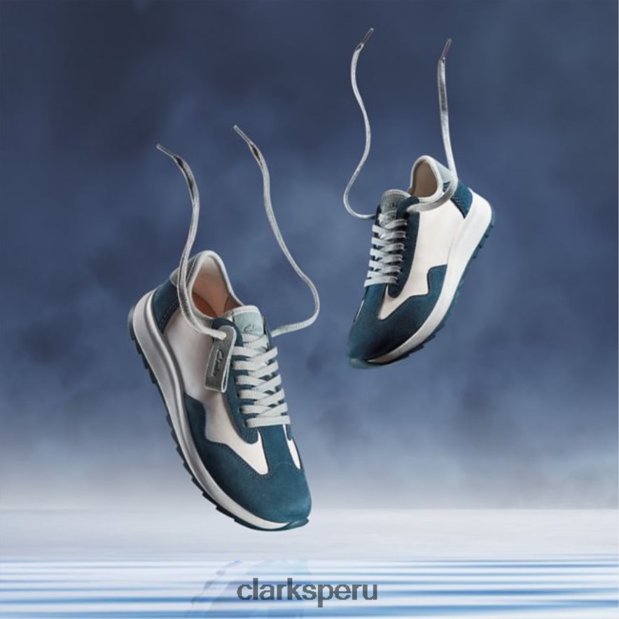 dash lite lo teal combi clarks teal combi unisexo Clarks 40N4LX6087 combinación verde azulado