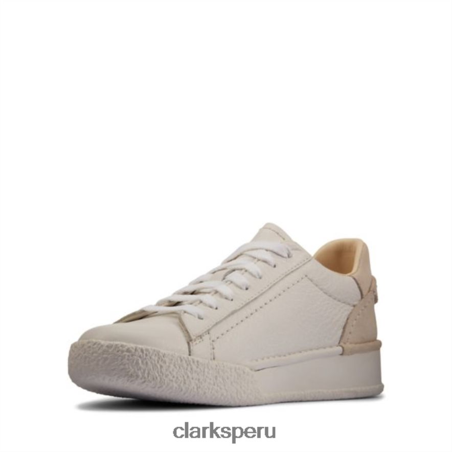 taza artesanal encaje cuero blanco clarks de cuero blanco unisexo Clarks 40N4LX6478 cuero blanco