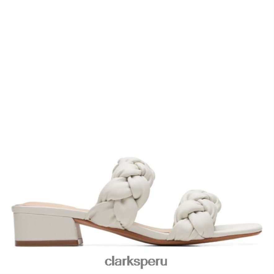 trenza clarks seren25 de cuero blanco unisexo Clarks 40N4LX6387 cuero blanco