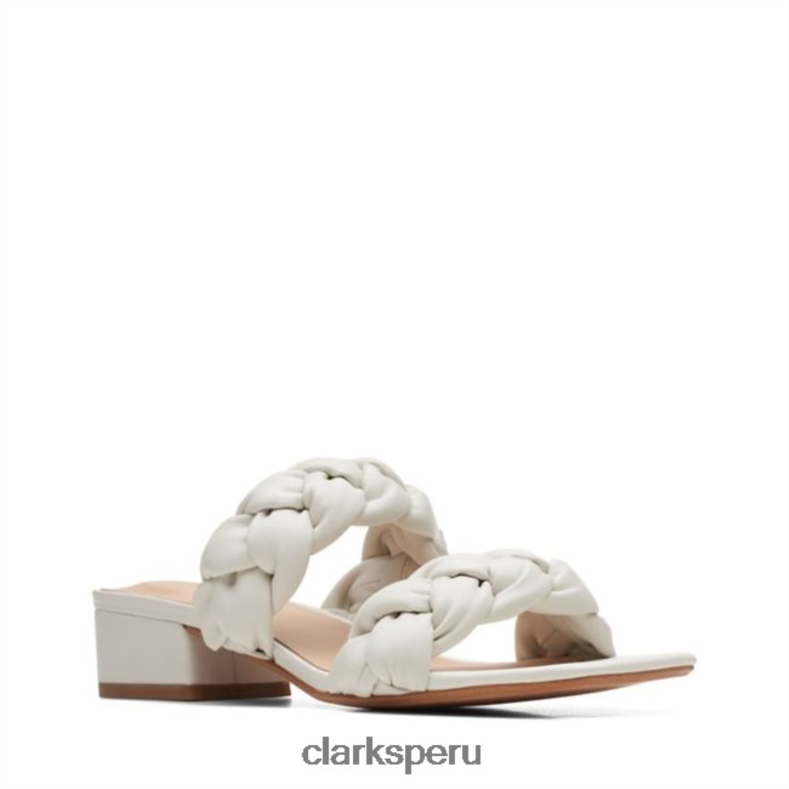 trenza clarks seren25 de cuero blanco unisexo Clarks 40N4LX6387 cuero blanco