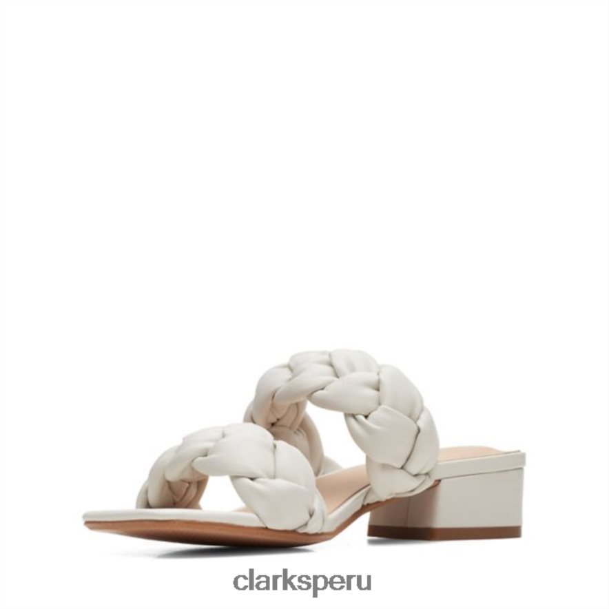 trenza clarks seren25 de cuero blanco unisexo Clarks 40N4LX6387 cuero blanco