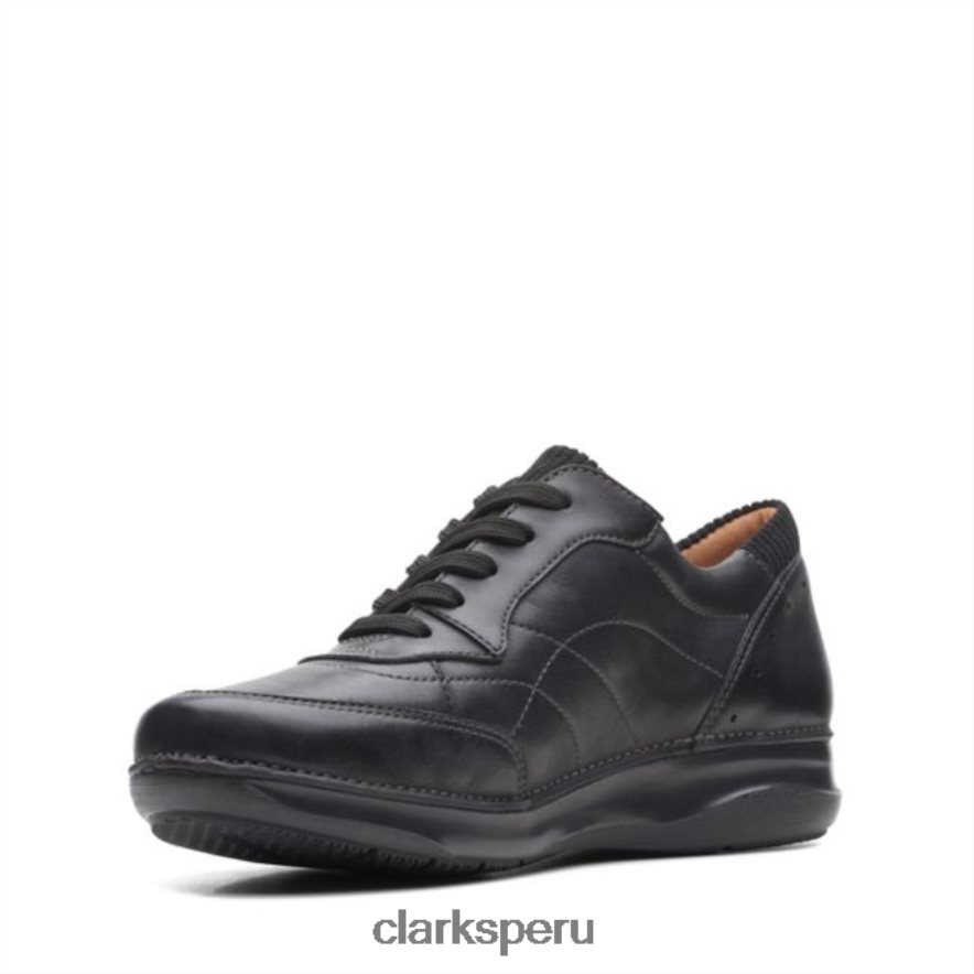 corbata clarks appley de cuero negro cuero negro unisexo Clarks 40N4LX6491 cuero negro