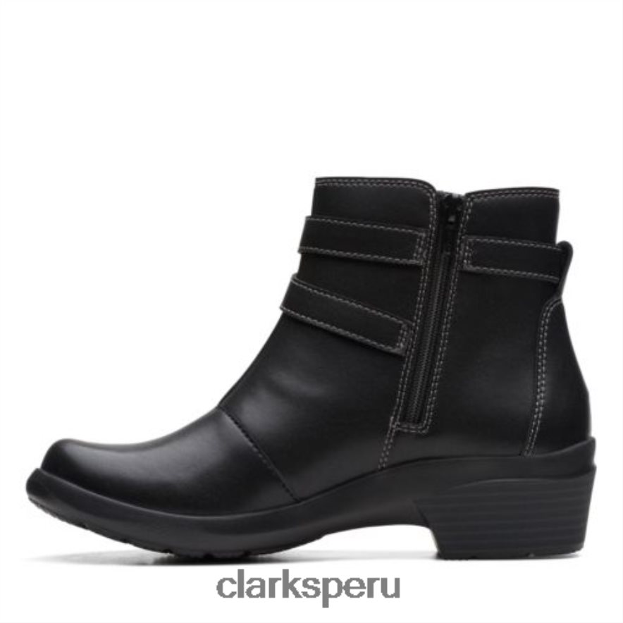 Clarks Angie Spice de cuero negro unisexo Clarks 40N4LX4148 cuero negro