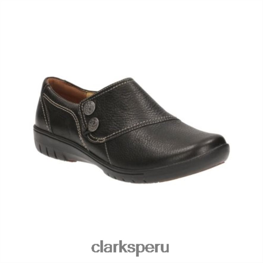 Clarks Un Whisper de cuero negro. unisexo Clarks 40N4LX4076 cuero negro