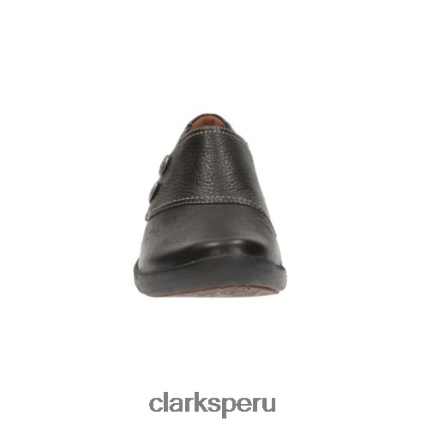 Clarks Un Whisper de cuero negro. unisexo Clarks 40N4LX4076 cuero negro