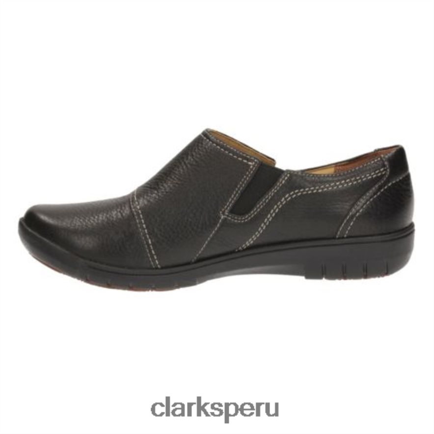 Clarks Un Whisper de cuero negro. unisexo Clarks 40N4LX4076 cuero negro