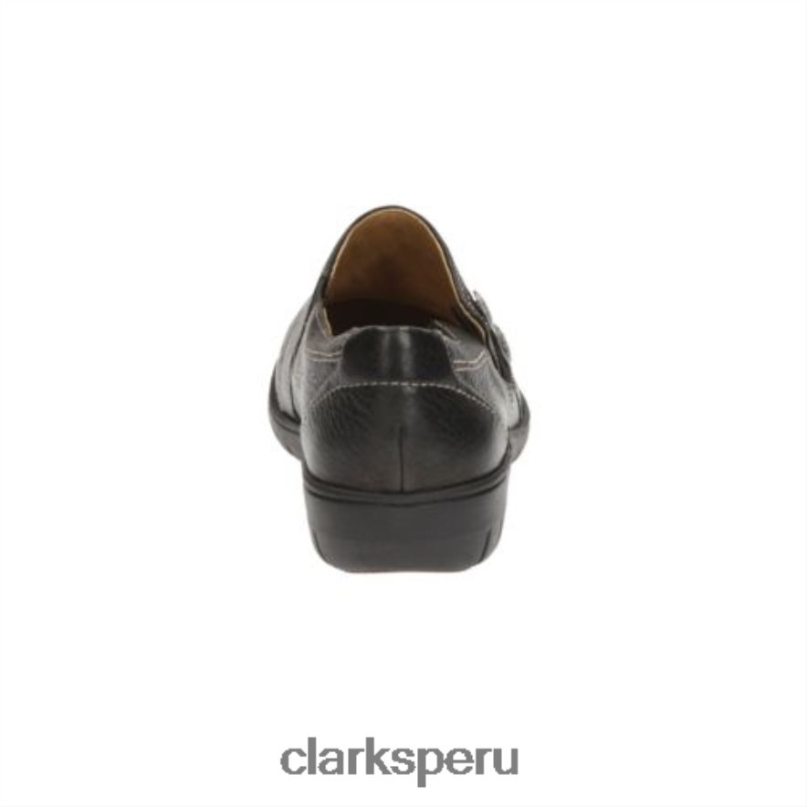 Clarks Un Whisper de cuero negro. unisexo Clarks 40N4LX4076 cuero negro