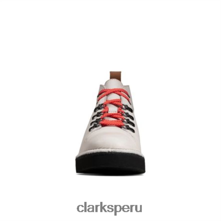 Clarks de cuero blanco Nala Hike unisexo Clarks 40N4LX4158 cuero blanco