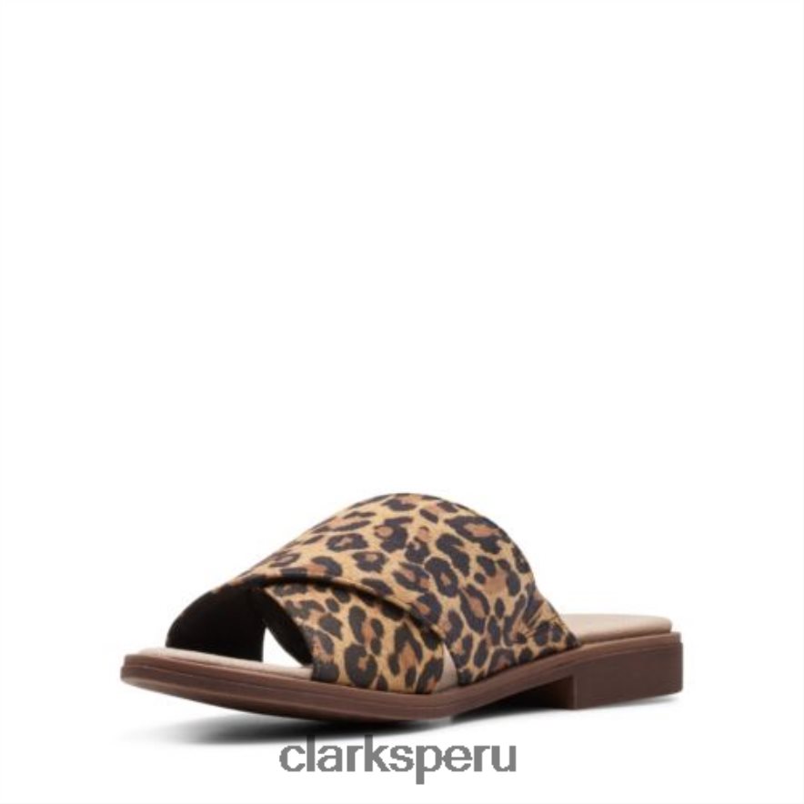 Declan Ivy Clarks ante de leopardo tostado unisexo Clarks 40N4LX4277 gamuza de leopardo bronceado