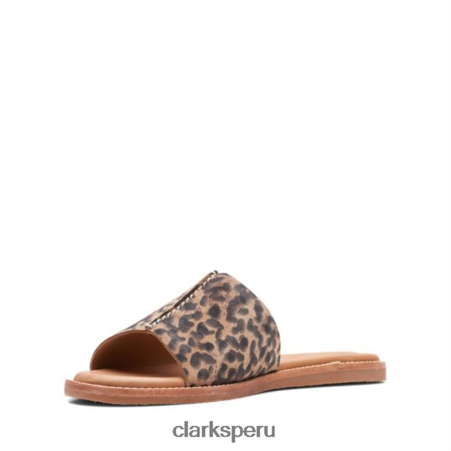 Mula clarks karsea con estampado de leopardo unisexo Clarks 40N4LX5249 estampado de leopardo